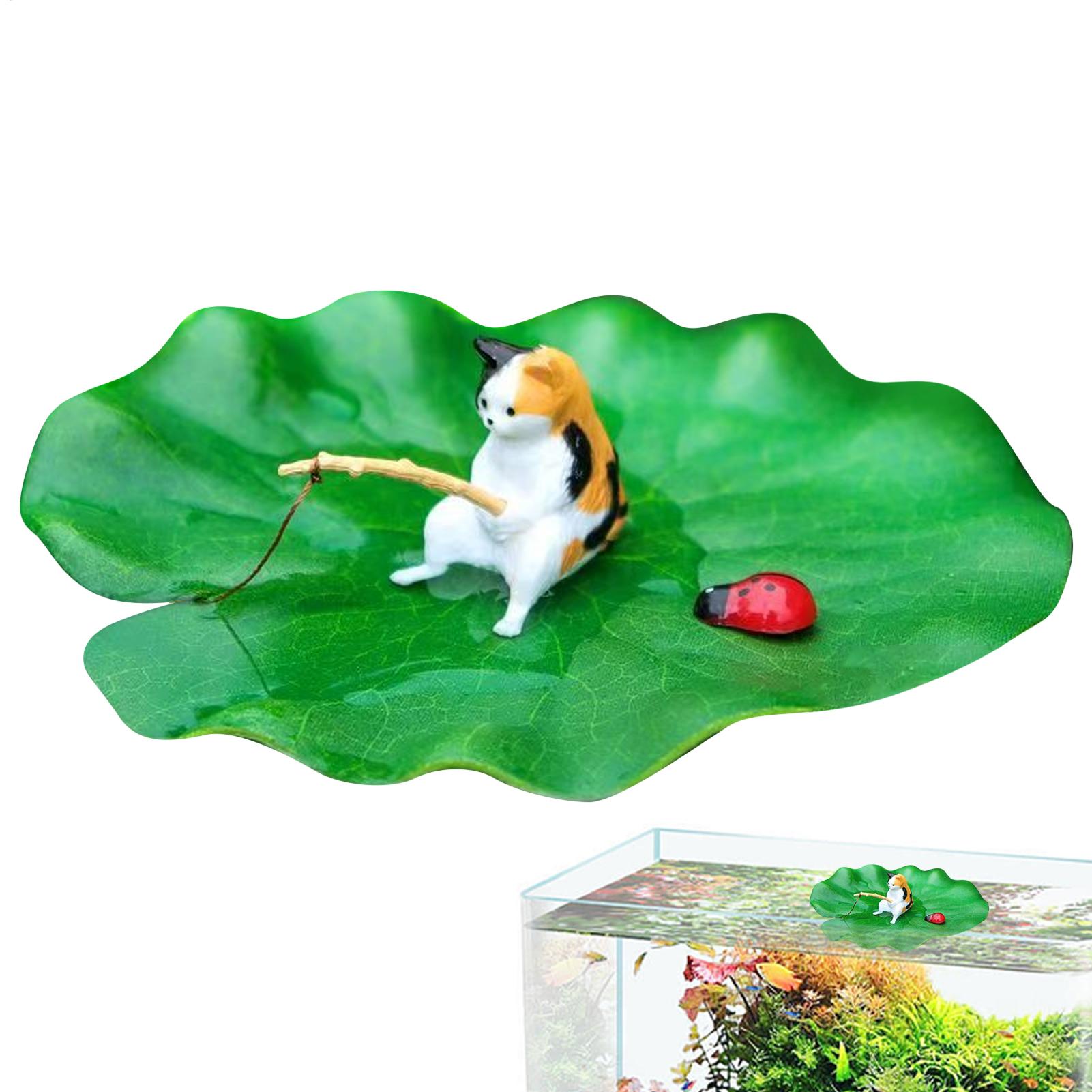 Aquarium Fish Names - 水槽装飾フローティングキャットフィッシング水槽モデル装飾ベタ水槽装飾モデル愛好家、飼育者、初心者向け家庭用