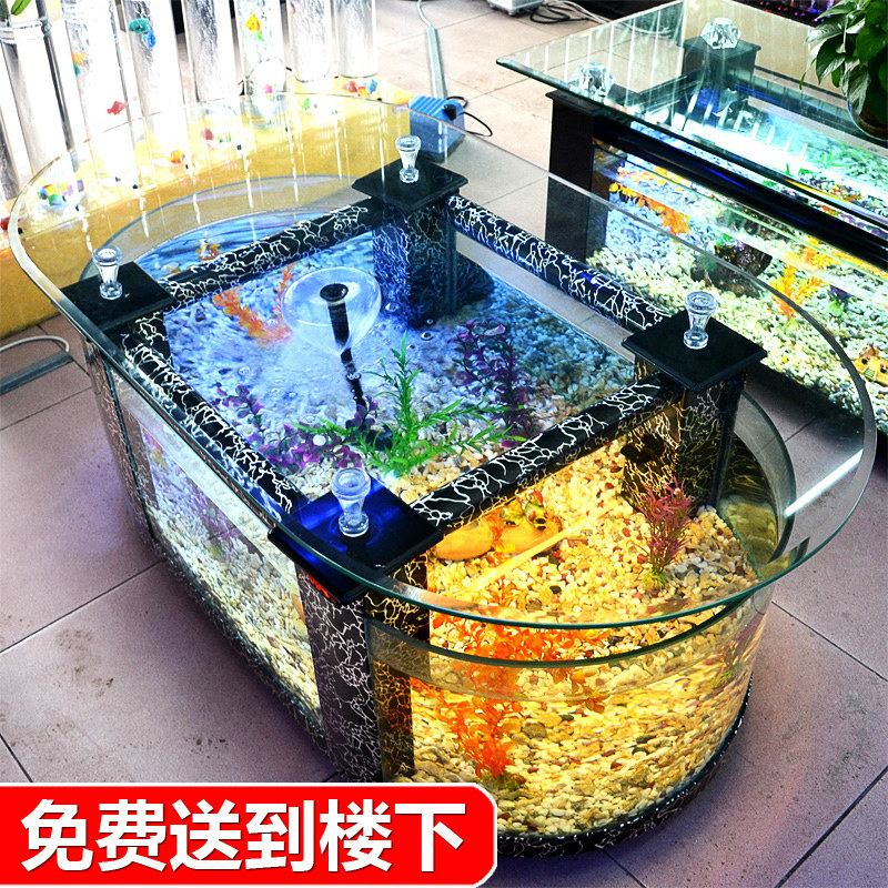 Aquarium Xxl - 大型エココーヒーテーブル水槽 リビングルーム水槽 ガラス製 家庭用卓上カメ水槽 中型テレビ台