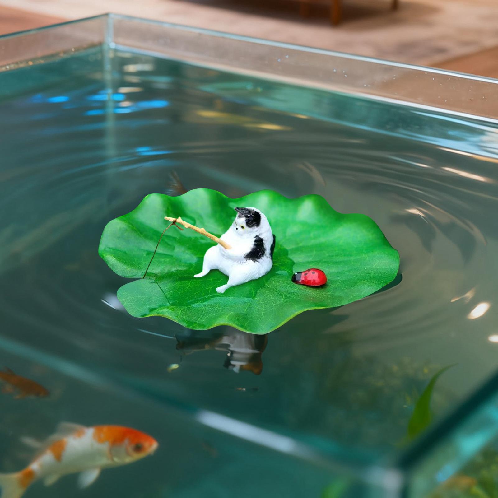 Aquarium Fish Names - 水槽装飾フローティングキャットフィッシング水槽モデル装飾ベタ水槽装飾モデル愛好家、飼育者、初心者向け家庭用