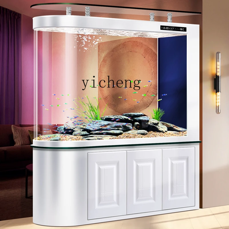Xl Aquarium Fish - XL家庭用スクリーンパーティション水槽アクアリウム耐爆ガラス底面フィルター水不要