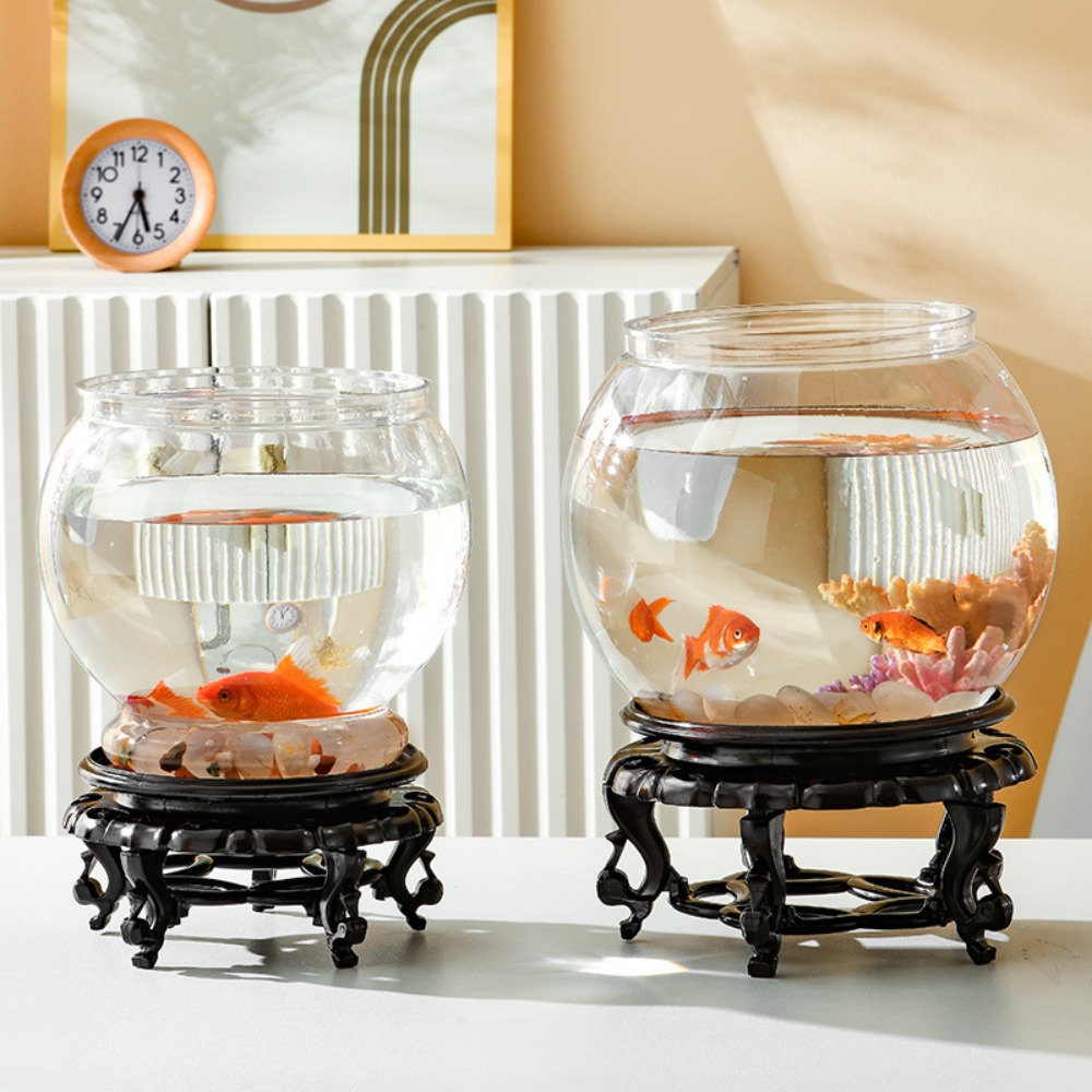 ホームデコレーション クリア透明丸型水槽 プラスチック製小型 - Aquarium Fish Names のレビューと価格