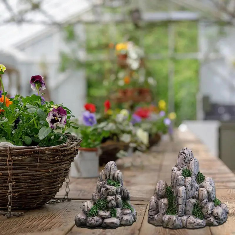 ミニ山の偽のミニチュア石,人工の丘のおもちゃ,盆栽の装飾品, - Aquarium Decoration Rock のレビューと価格