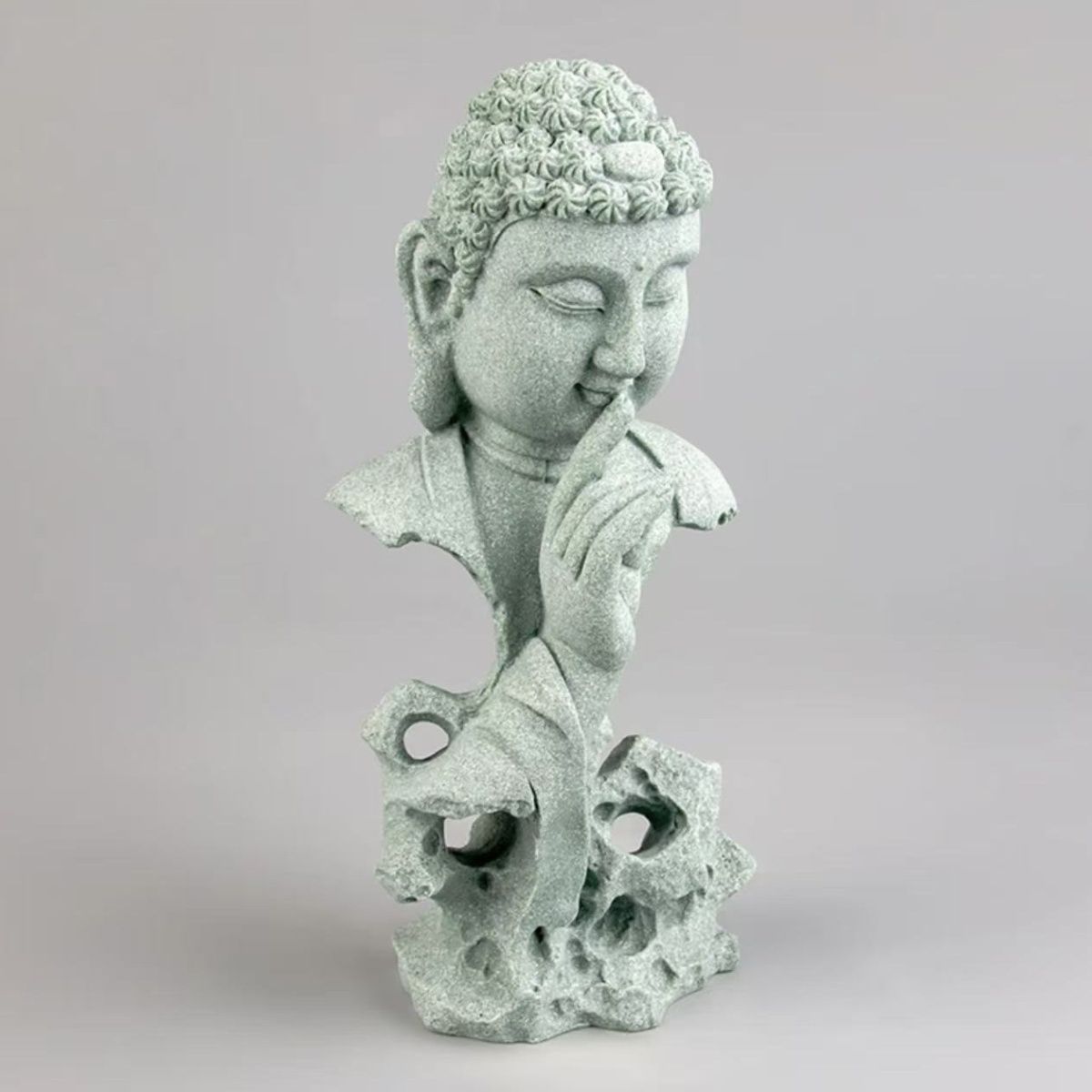 水槽アクアリウムクラフトオーナメント、洞窟を避ける仏頭、禅庭 - Aquarium Decoration Rock のレビューと価格
