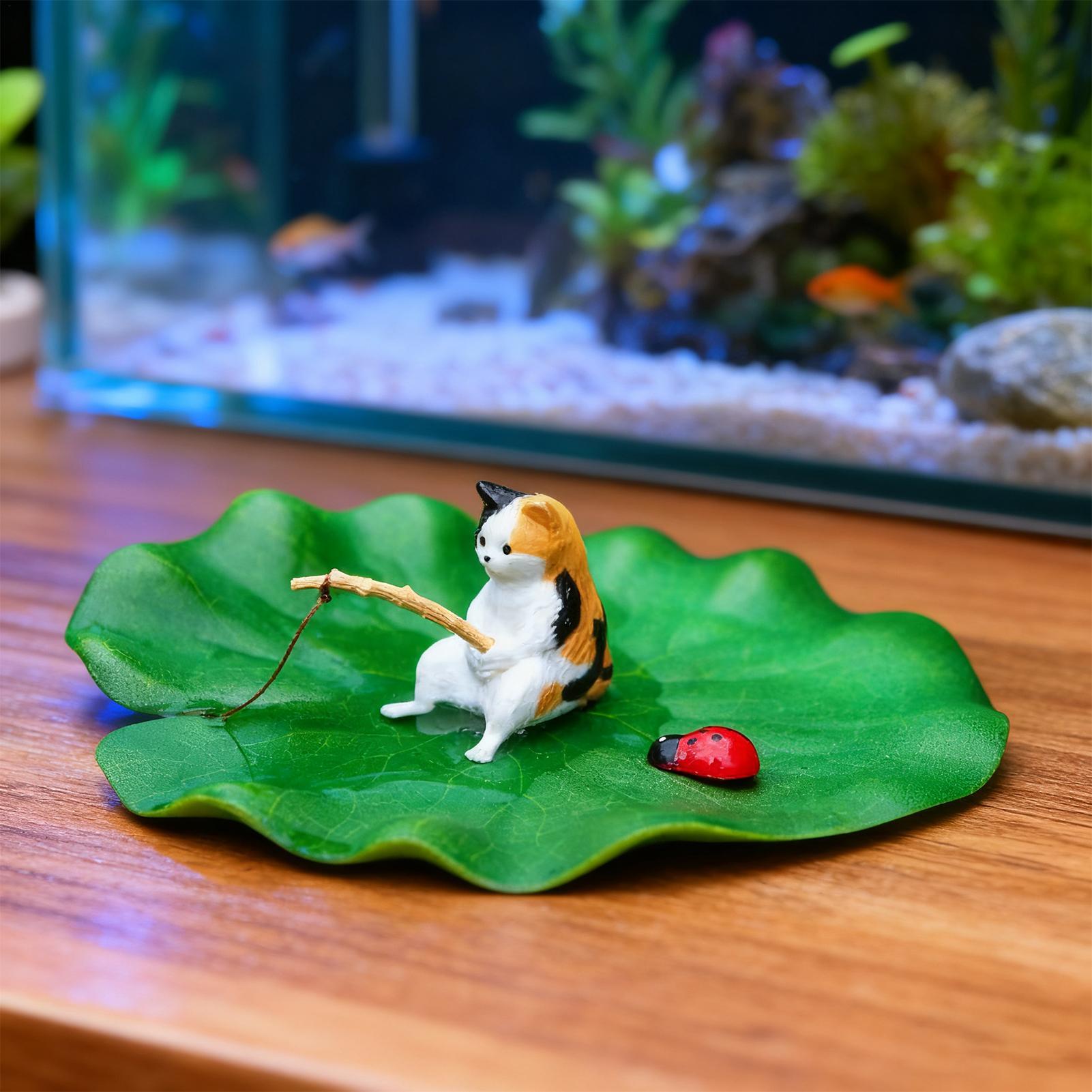 水槽装飾フローティングキャットフィッシング水槽モデル装飾ベタ - Aquarium Fish Names のレビューと価格