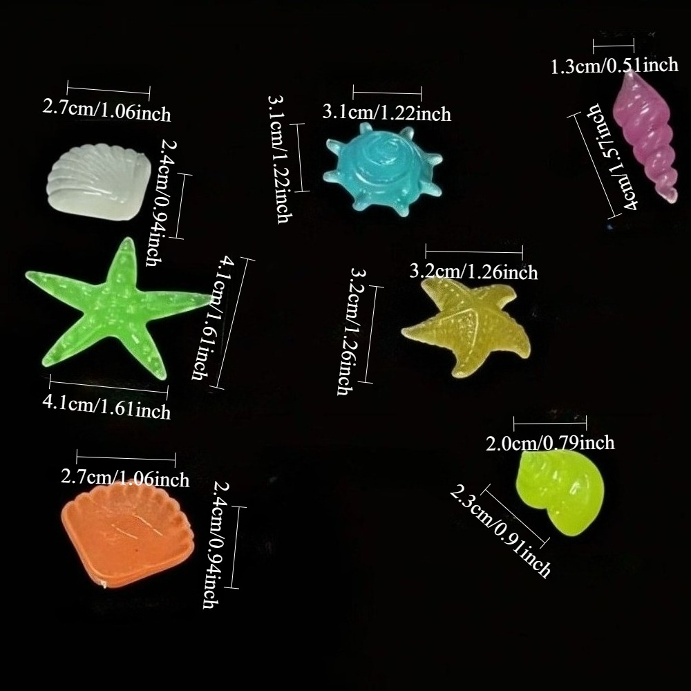 光る発光海洋石、蛍光貝殻、カラフルなヒトデ、水槽の景観装飾用 - Aquarium Decoration Rock のレビューと価格