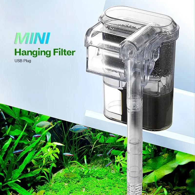 新しい水槽用吊り下げ式フィルター、ミニフィルター、USB、2 - Aquarium Xxl のレビューと価格