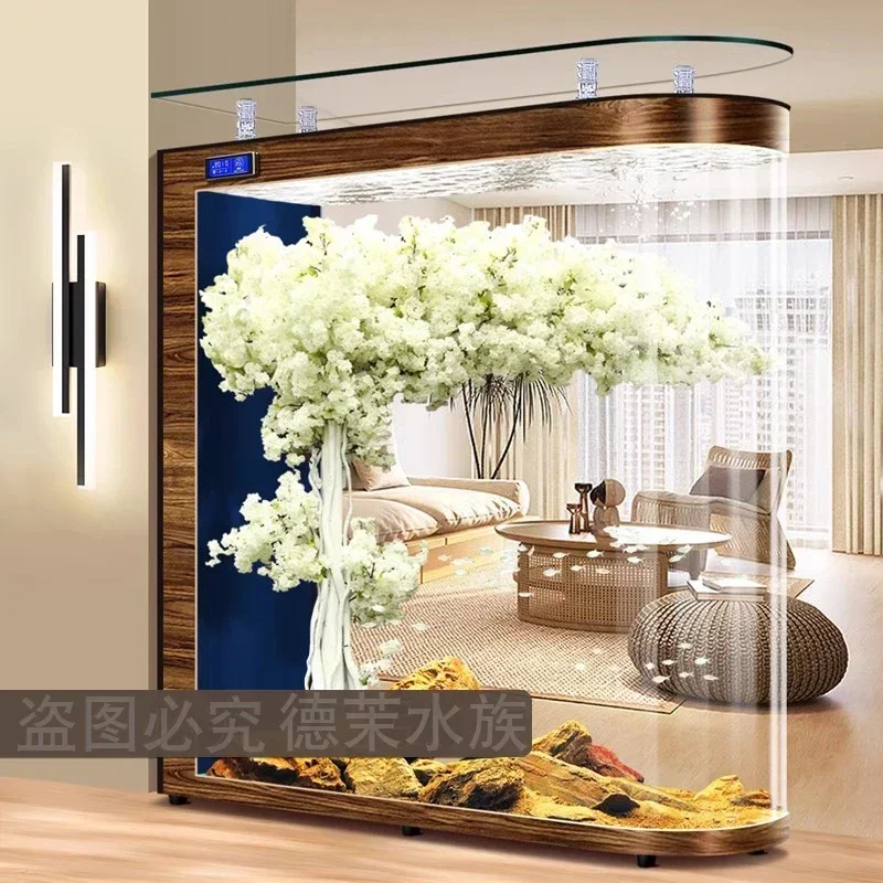 床から天井までのガラス製水槽リビングルーム仕切り中大型スクリ - Aquarium Xxl のレビューと価格