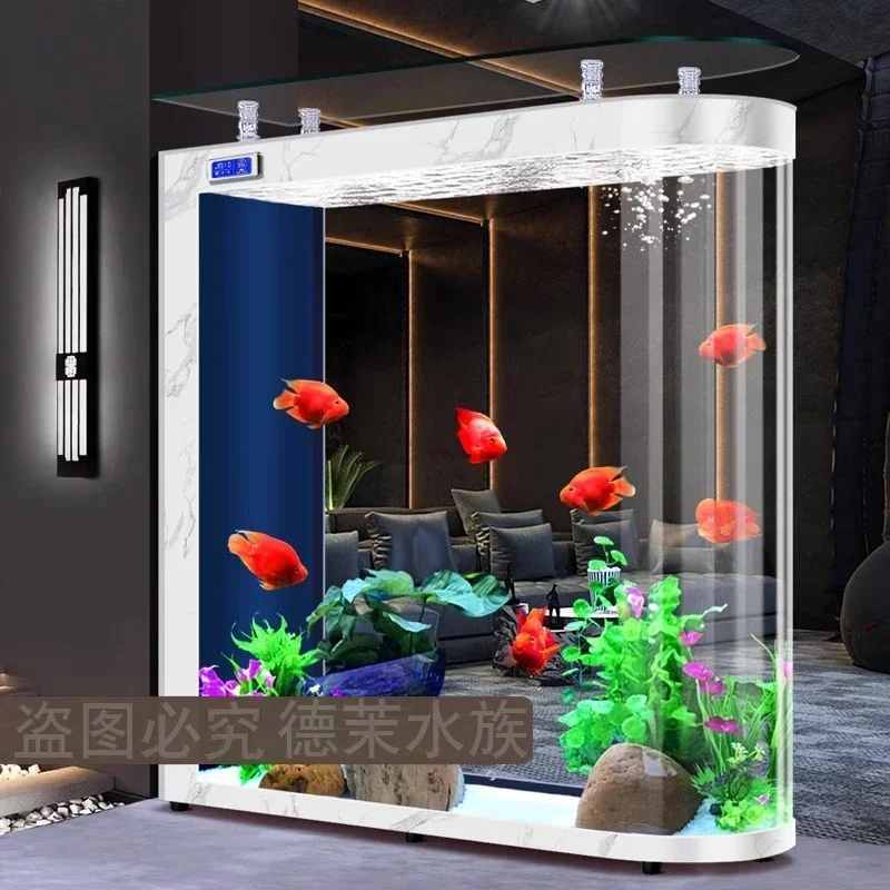 床から天井までのガラス製水槽リビングルーム仕切り中大型スクリ - Aquarium Xxl のレビューと価格