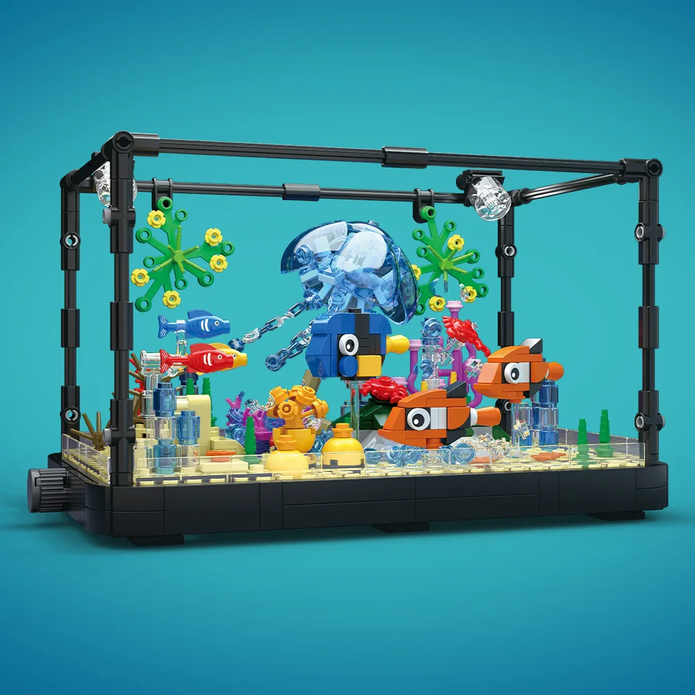 ライト付き水槽ビルディングブロックセット、水槽、海洋カメ、1 - Aquarium Fish Names のレビューと価格