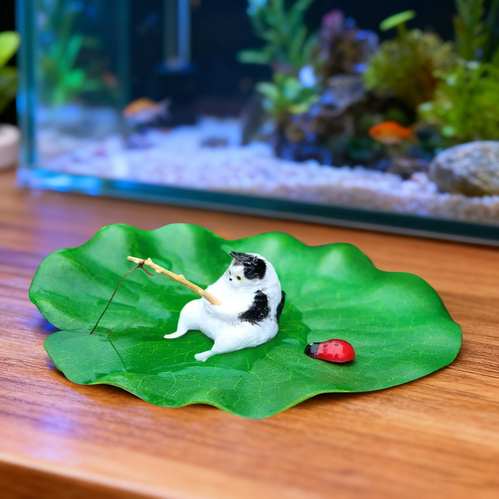 水槽装飾フローティングキャットフィッシング水槽モデル装飾ベタ - Aquarium Fish Names のレビューと価格