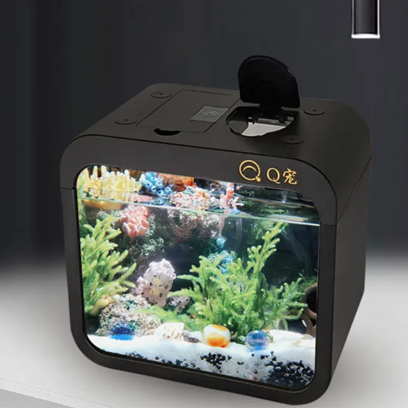 デスクトップ透明アクリル水槽プラスチック小型金魚水槽クリエイ - Aquarium Xxl のレビューと価格